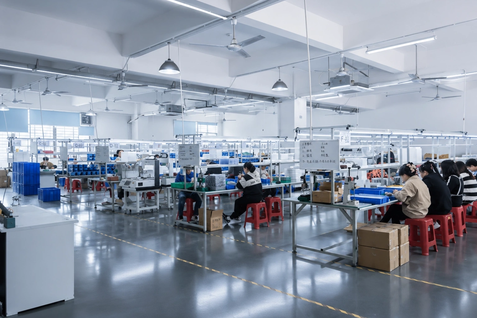 Turnkey assembly and testing line at Hioceans electronics manufacturing factory