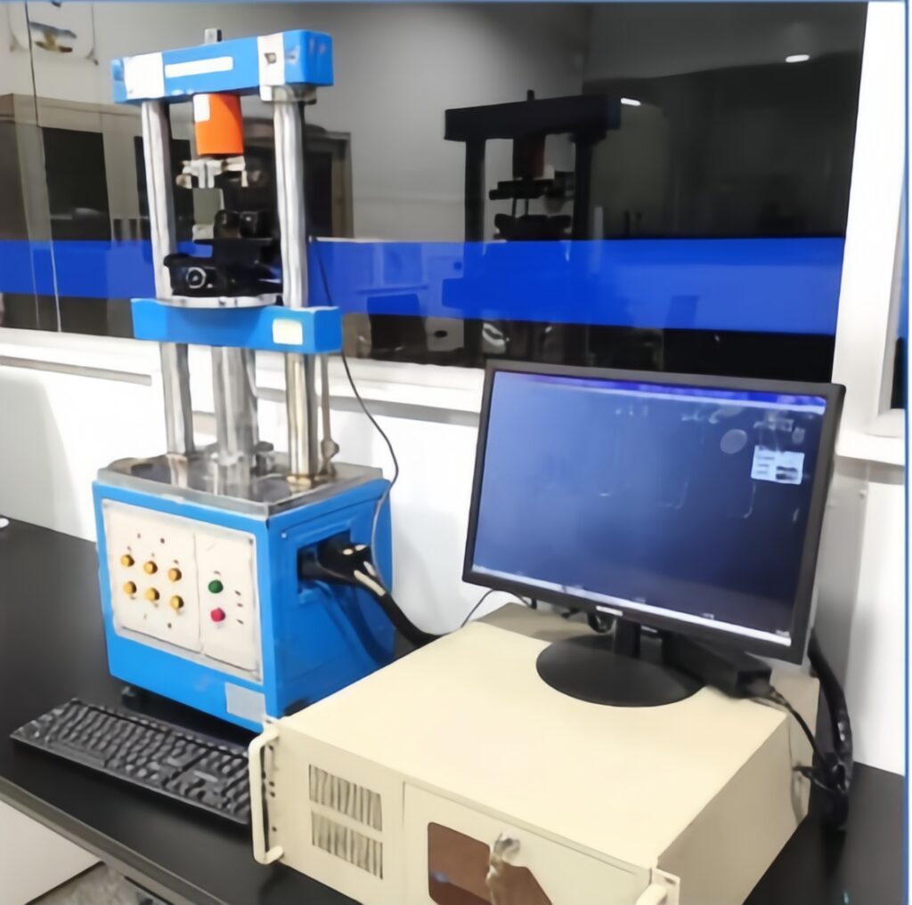High-precision tensile testing machine for validating structural strength and material durability