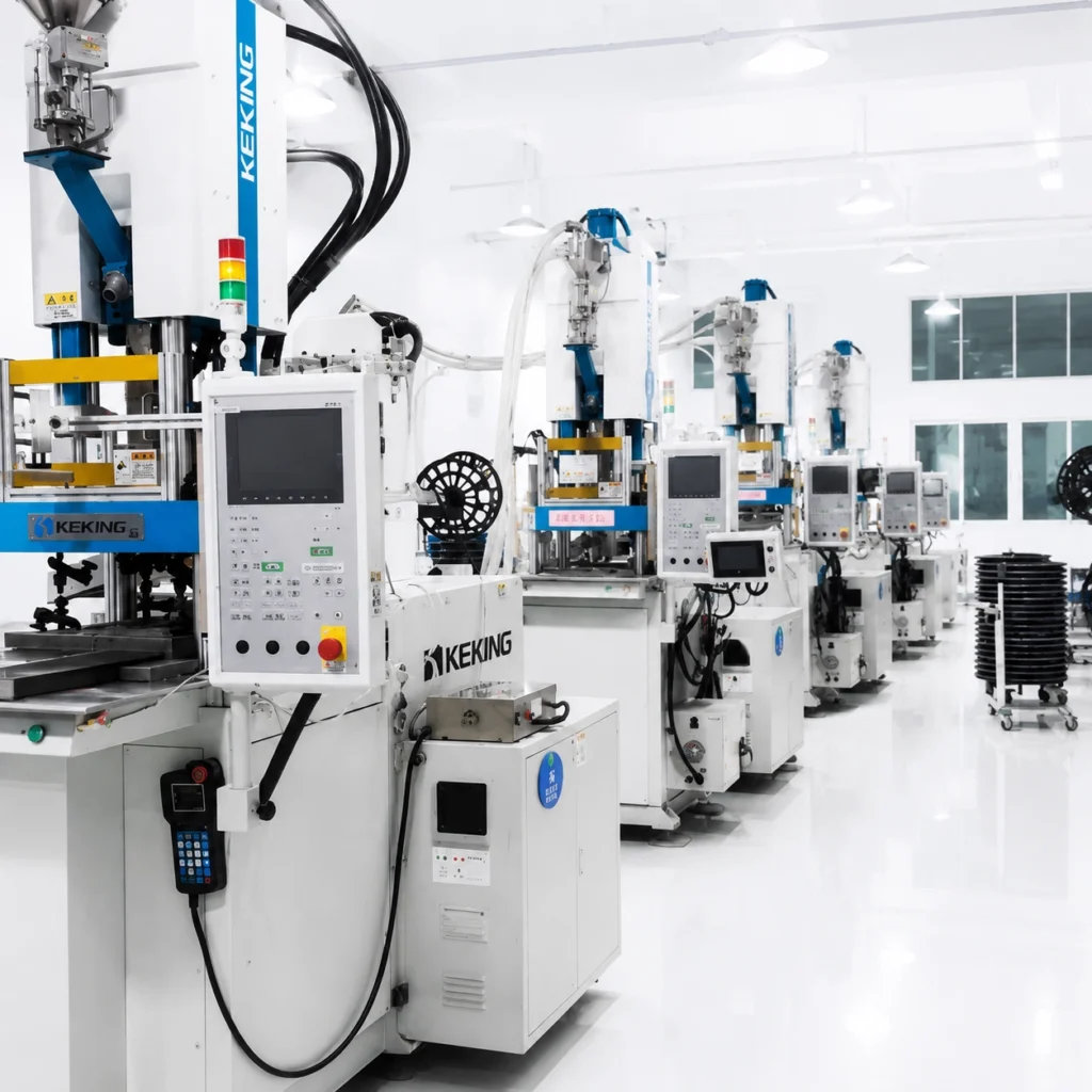 High-adaptability vertical injection molding machine for precision insert molding and custom components