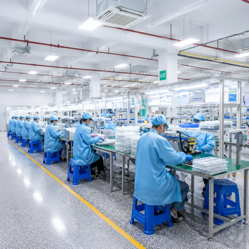 High-capacity flexible assembly line for professional OEM/ODM electronic and mechanical manufacturing