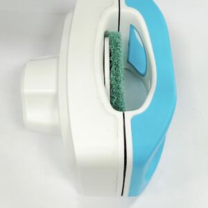 Small magnetic aquarium glass cleaner side profile with ergonomic grip